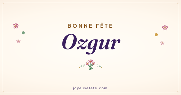 Image « Bonne fête Ozgur » au format large