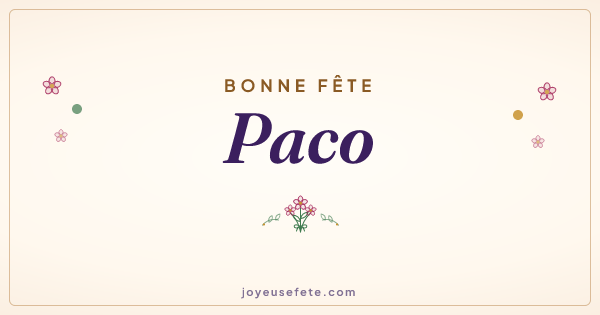 Image « Bonne fête Paco » au format large