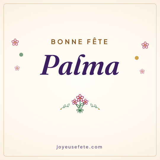 Image carrée « Bonne fête Palma » pour WhatsApp
