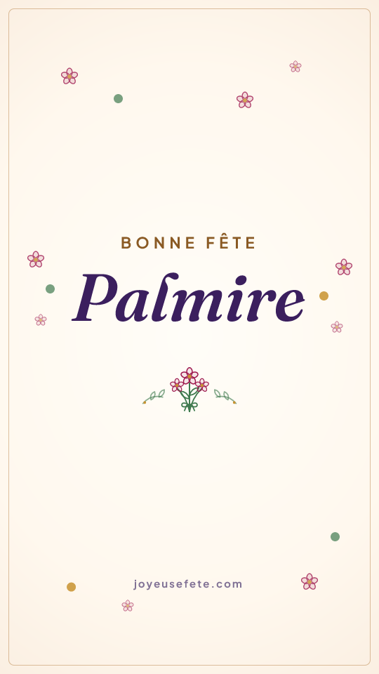 Image « Bonne fête Palmire » au format story