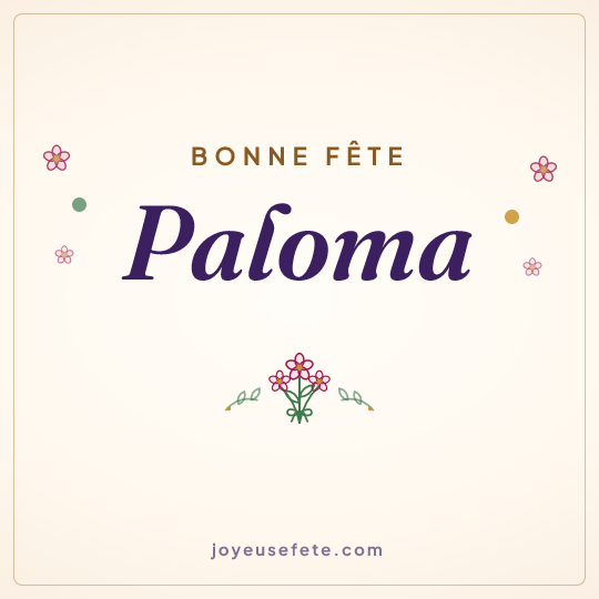 Image carrée « Bonne fête Paloma » pour WhatsApp
