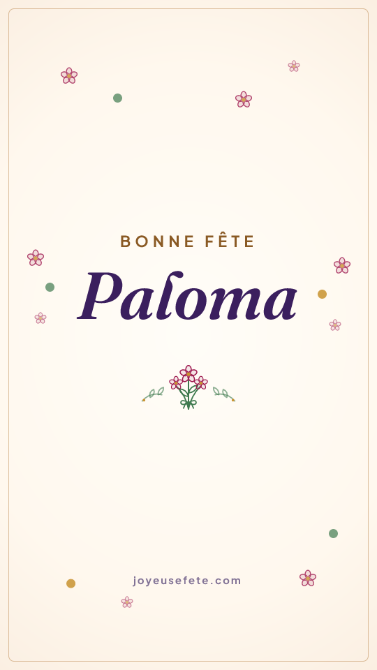 Image « Bonne fête Paloma » au format story