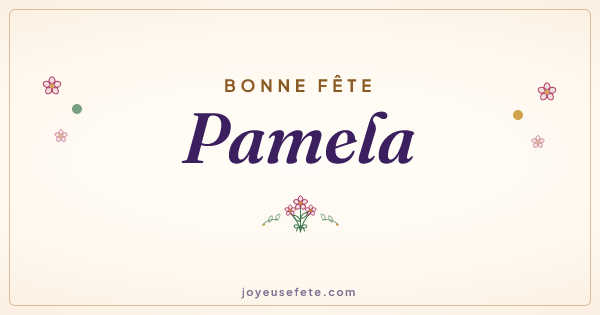 Image « Bonne fête Pamela » au format large