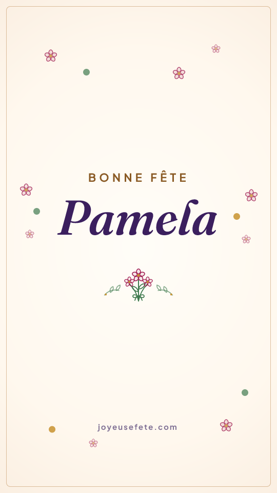 Image « Bonne fête Pamela » au format story