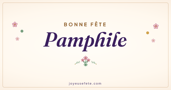 Image « Bonne fête Pamphile » au format large