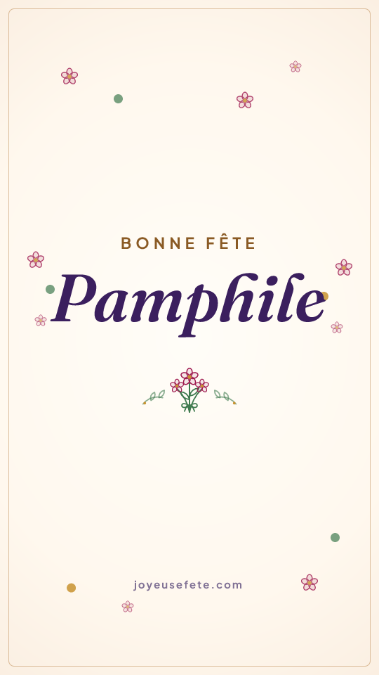 Image « Bonne fête Pamphile » au format story