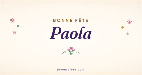 Image « Bonne fête Paola » au format large