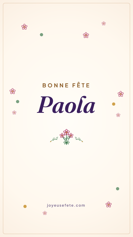 Image « Bonne fête Paola » au format story