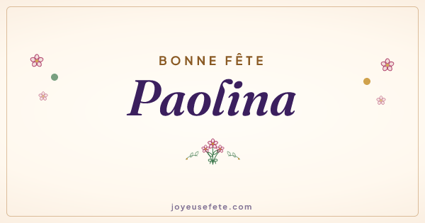 Image « Bonne fête Paolina » au format large