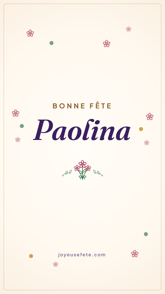 Image « Bonne fête Paolina » au format story
