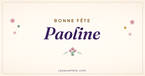 Image « Bonne fête Paoline » au format large