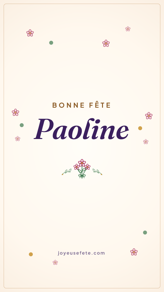 Image « Bonne fête Paoline » au format story