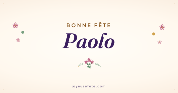 Image « Bonne fête Paolo » au format large