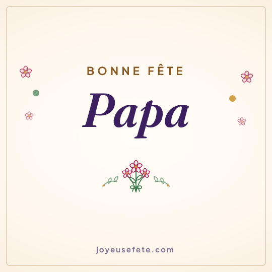 Image carrée « Bonne fête Papa » pour WhatsApp