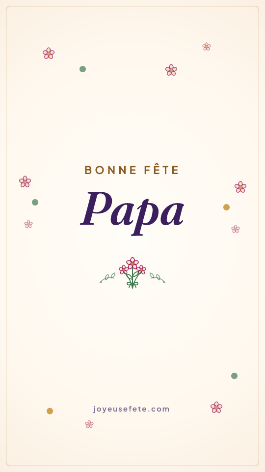 Image « Bonne fête Papa » au format story