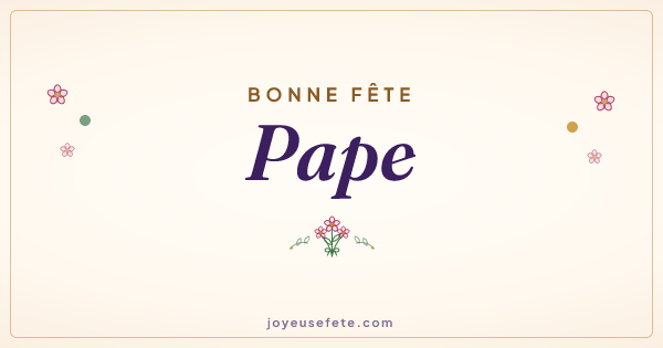 Image « Bonne fête Pape » au format large