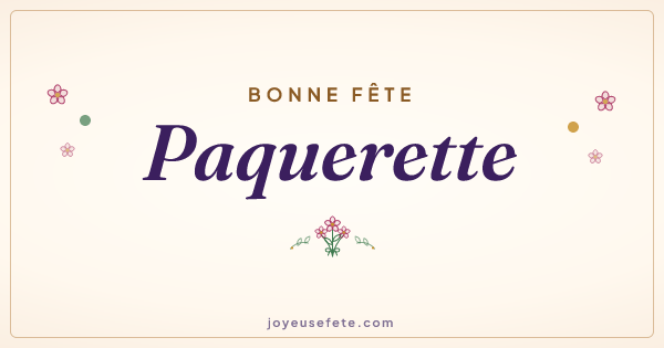 Image « Bonne fête Paquerette » au format large