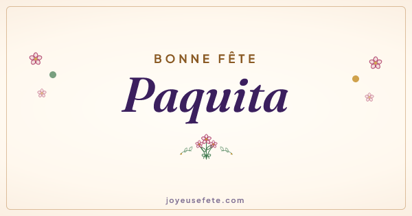 Image « Bonne fête Paquita » au format large