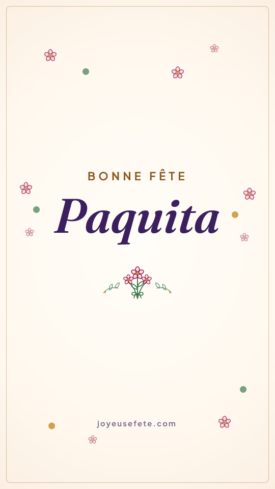 Image « Bonne fête Paquita » au format story