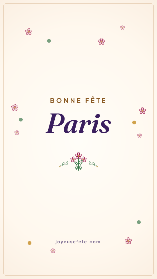 Image « Bonne fête Paris » au format story