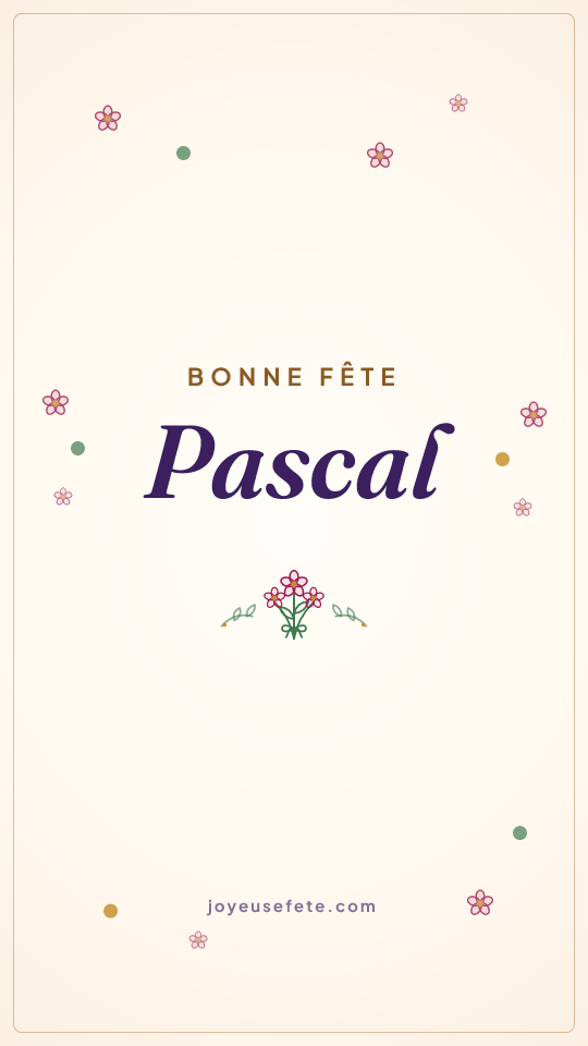 Image « Bonne fête Pascal » au format story