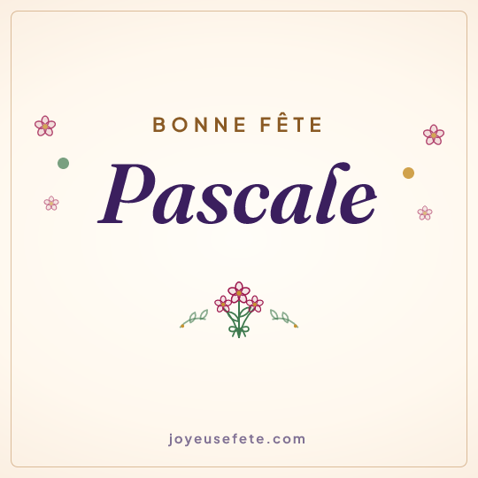 Image carrée « Bonne fête Pascale » pour WhatsApp