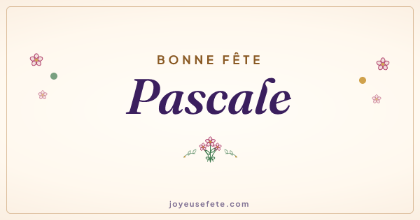 Image « Bonne fête Pascale » au format large