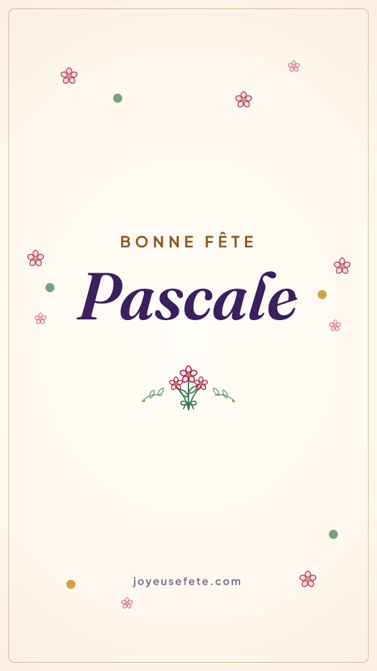 Image « Bonne fête Pascale » au format story