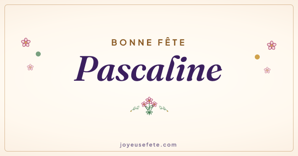 Image « Bonne fête Pascaline » au format large