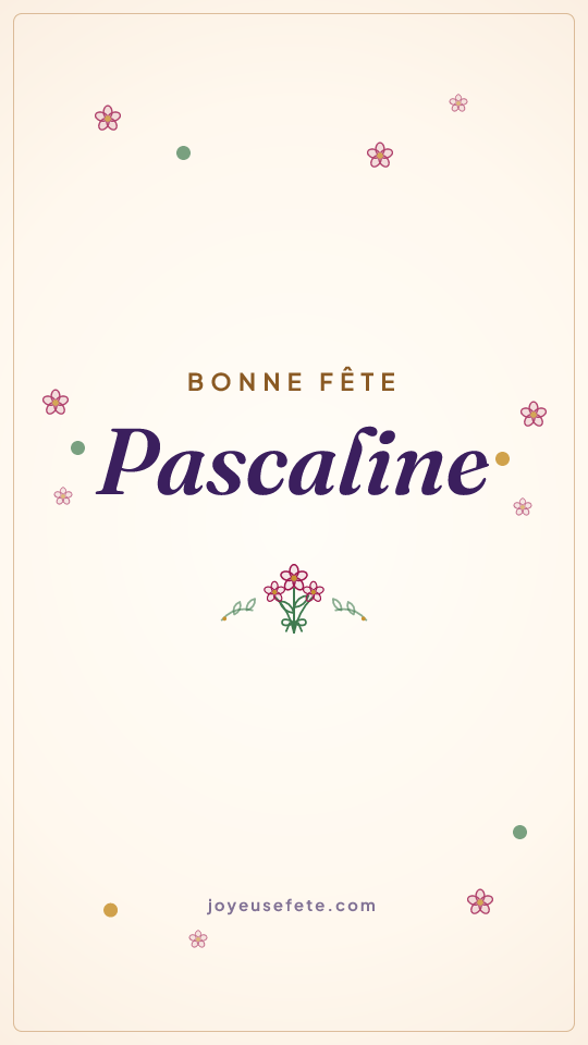 Image « Bonne fête Pascaline » au format story