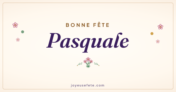 Image « Bonne fête Pasquale » au format large
