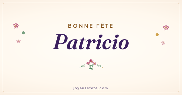 Image « Bonne fête Patricio » au format large