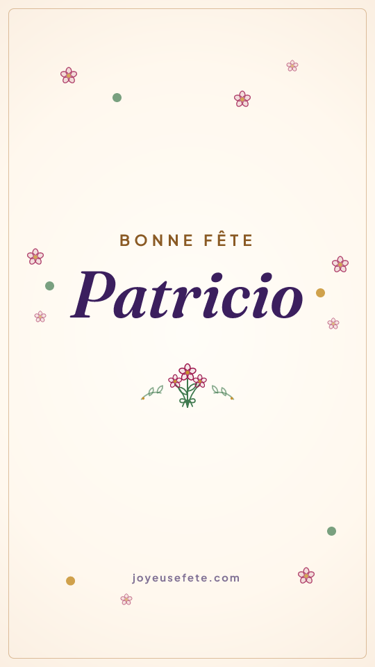 Image « Bonne fête Patricio » au format story