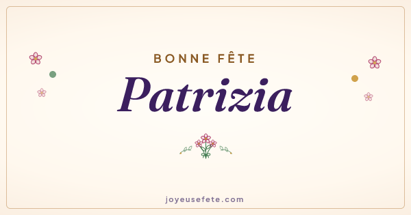Image « Bonne fête Patrizia » au format large