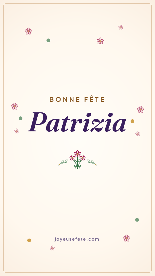 Image « Bonne fête Patrizia » au format story