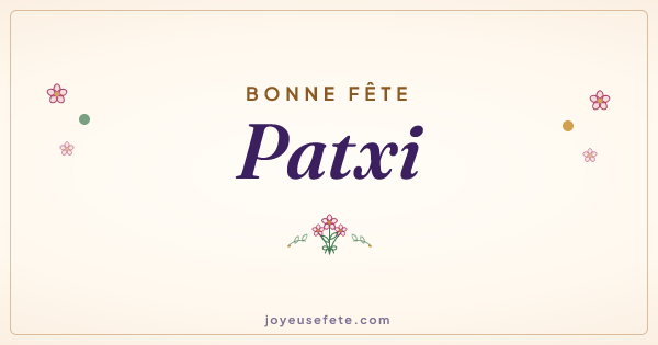 Image « Bonne fête Patxi » au format large