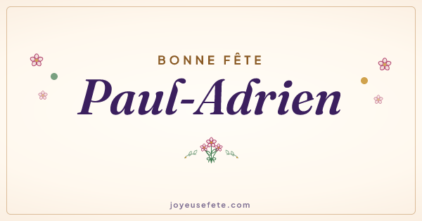 Image « Bonne fête Paul-Adrien » au format large