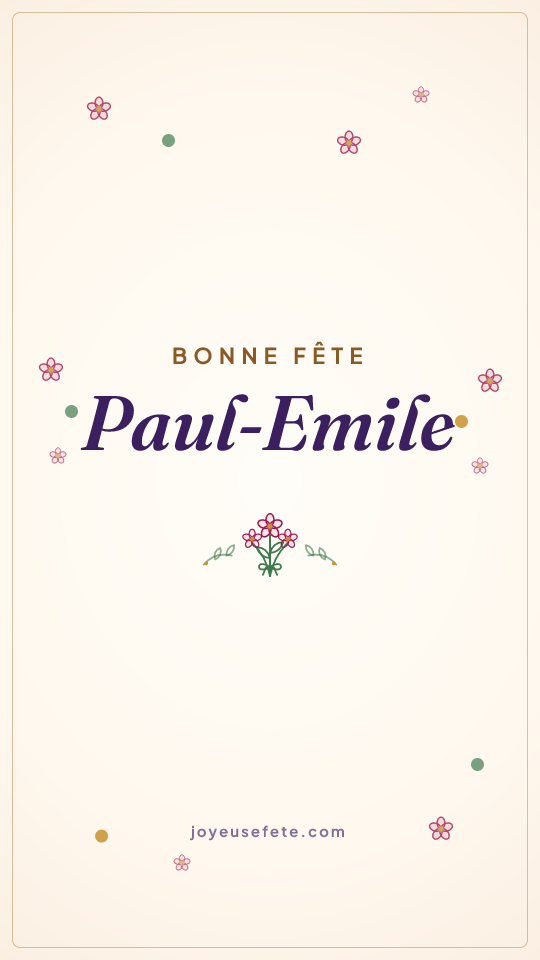 Image « Bonne fête Paul-Emile » au format story