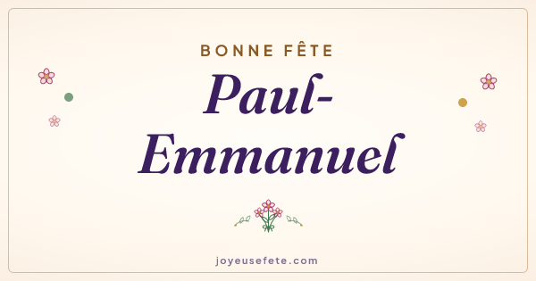 Image « Bonne fête Paul-Emmanuel » au format large