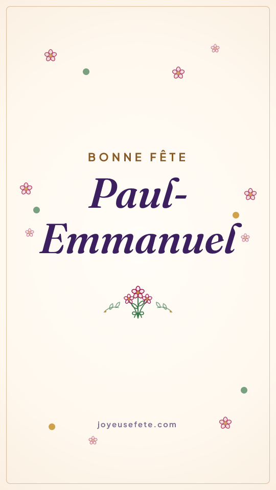 Image « Bonne fête Paul-Emmanuel » au format story