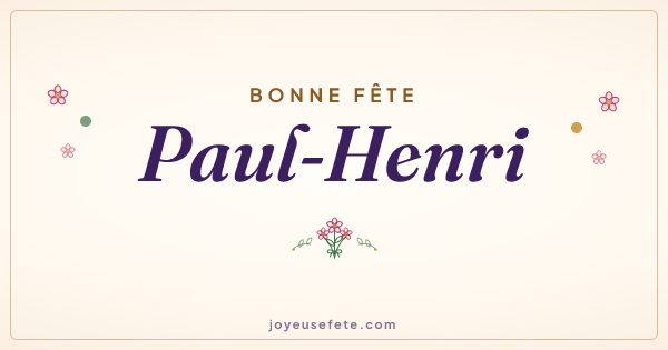 Image « Bonne fête Paul-Henri » au format large