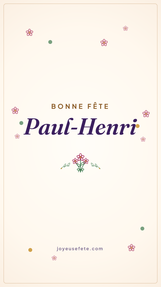 Image « Bonne fête Paul-Henri » au format story