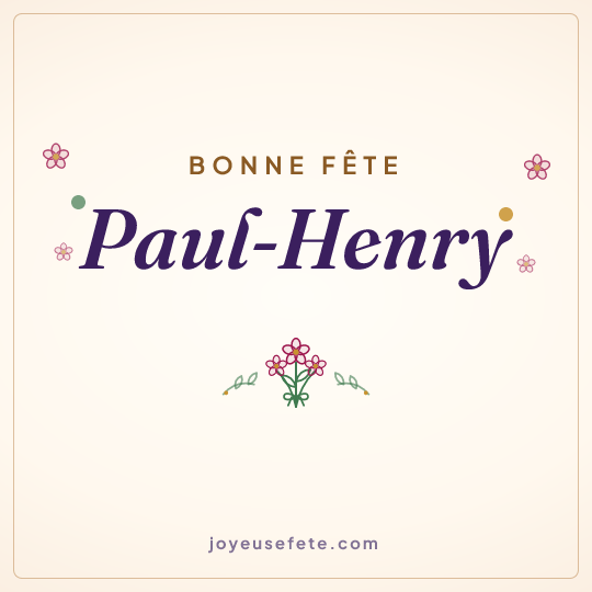 Image carrée « Bonne fête Paul-Henry » pour WhatsApp