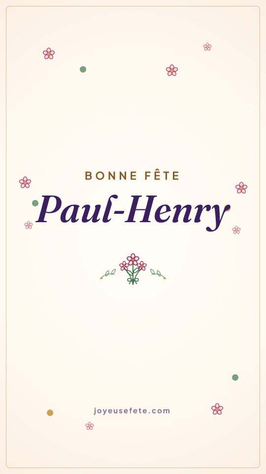 Image « Bonne fête Paul-Henry » au format story
