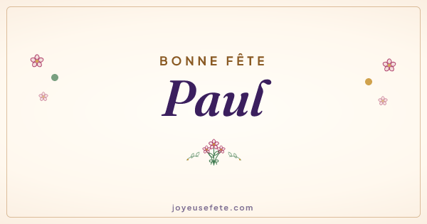 Image « Bonne fête Paul » au format large