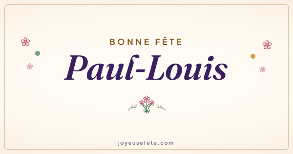 Image « Bonne fête Paul-Louis » au format large