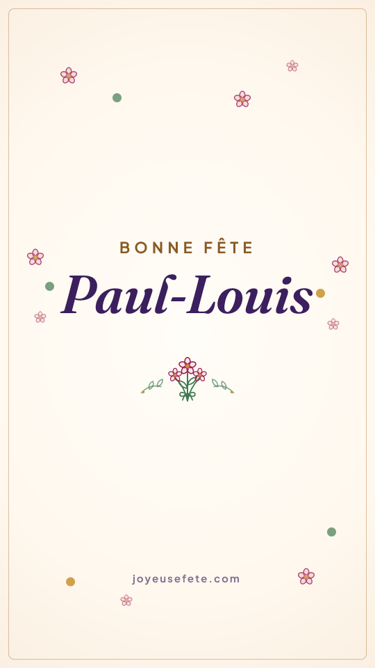 Image « Bonne fête Paul-Louis » au format story