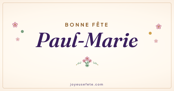 Image « Bonne fête Paul-Marie » au format large