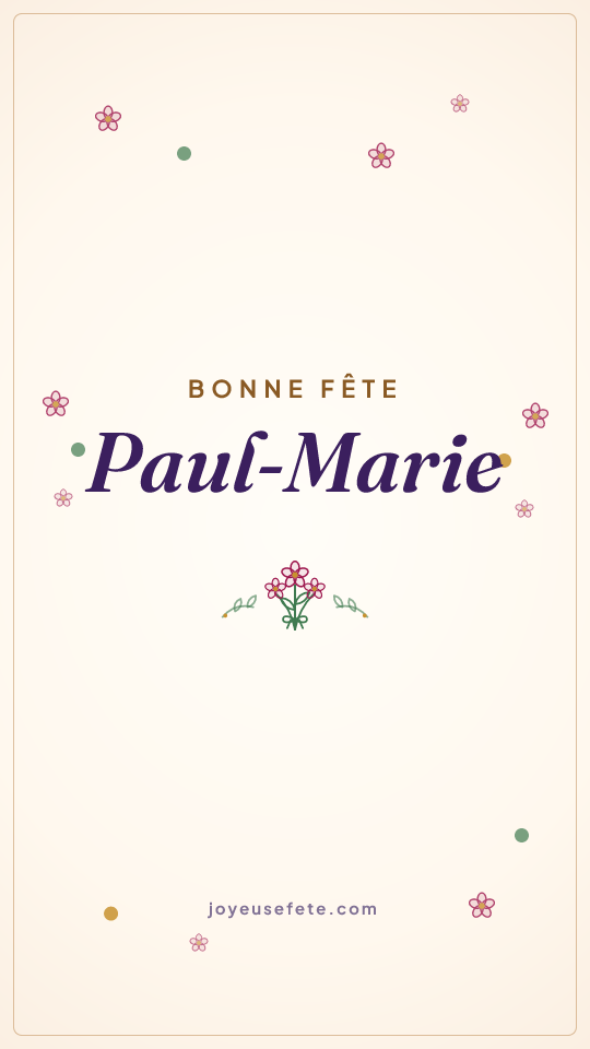 Image « Bonne fête Paul-Marie » au format story