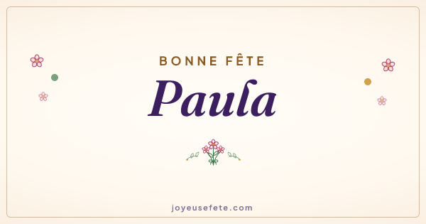 Image « Bonne fête Paula » au format large